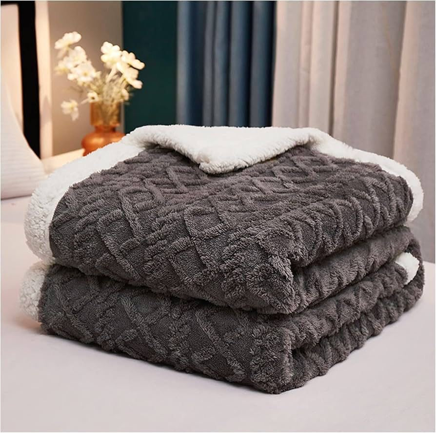 MANTA SHERPA GRIS (2 PLAZAS)