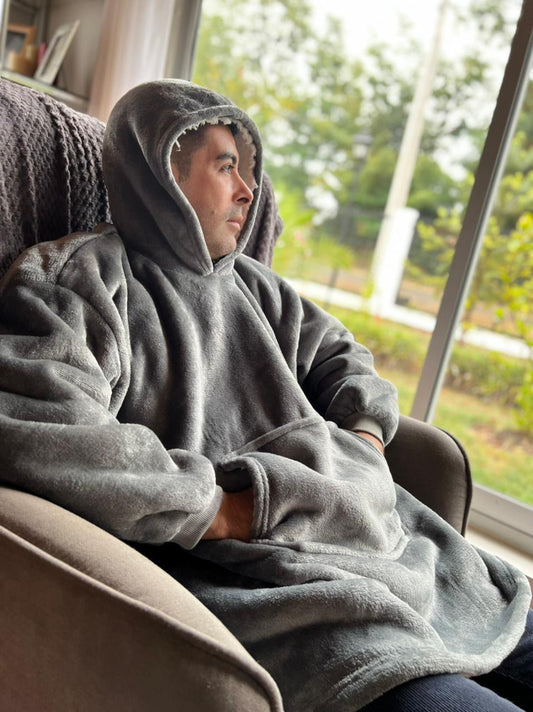 MAXI POLERON GRIS