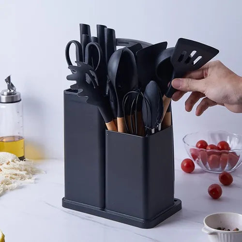 SET UTENSILIOS NEGRO