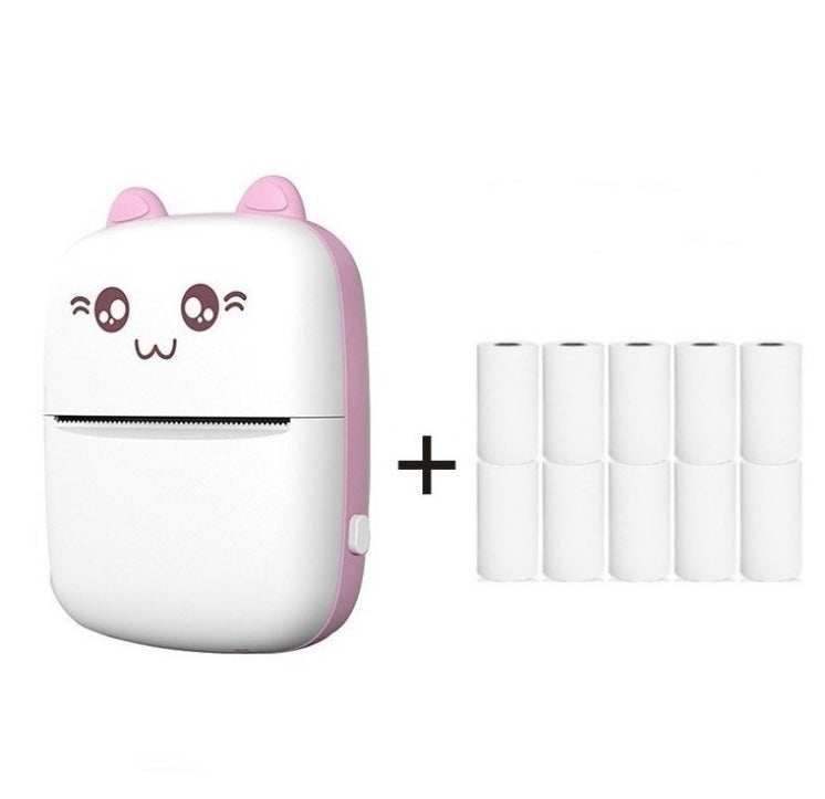 MINI IMPRESORA +6 ROLLOS PAPEL TÉRMICO